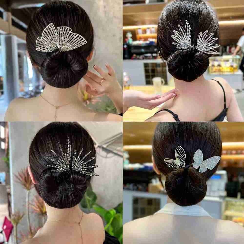 Fashion Hair Styling Tools Girl Accessories Magic Bow Clip Hairpin Bun Bow Hair Iron Curler Braider