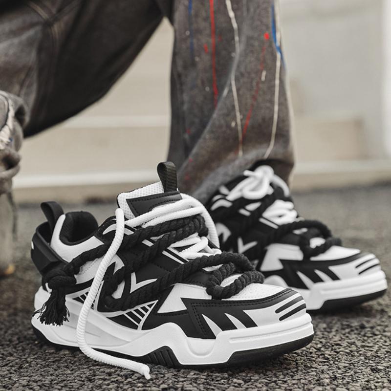 Дизайнерская мужская обувь Дышащие кроссовки Оранжевые кроссовки на платформе для бега Нескользящая теннисная обувь Уличная обувь на шнуровке Повседневная обувь