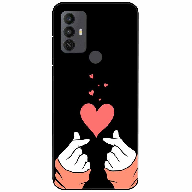 Phone Cover For Alcatel 1V 2021 Case Silicone Lovely Black Bumper Soft TPU Coque for Alcatel 1V (2021) 6002A 6002D 1 V Shells