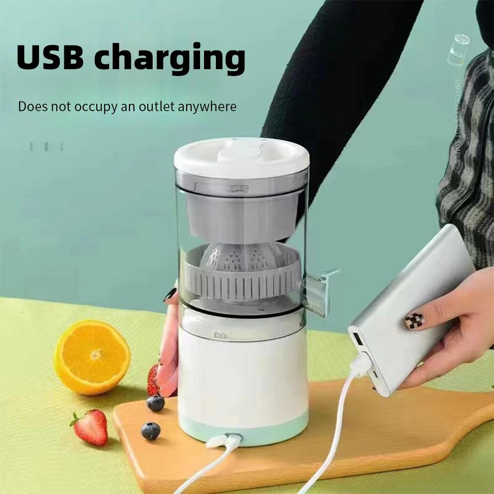 Портативная электрическая соковыжималка с зарядкой через USB, блендер для апельсина, лимона, мини-бытовая соковыжималка, миксер для цитрусовых, соковыжималка для путешествий