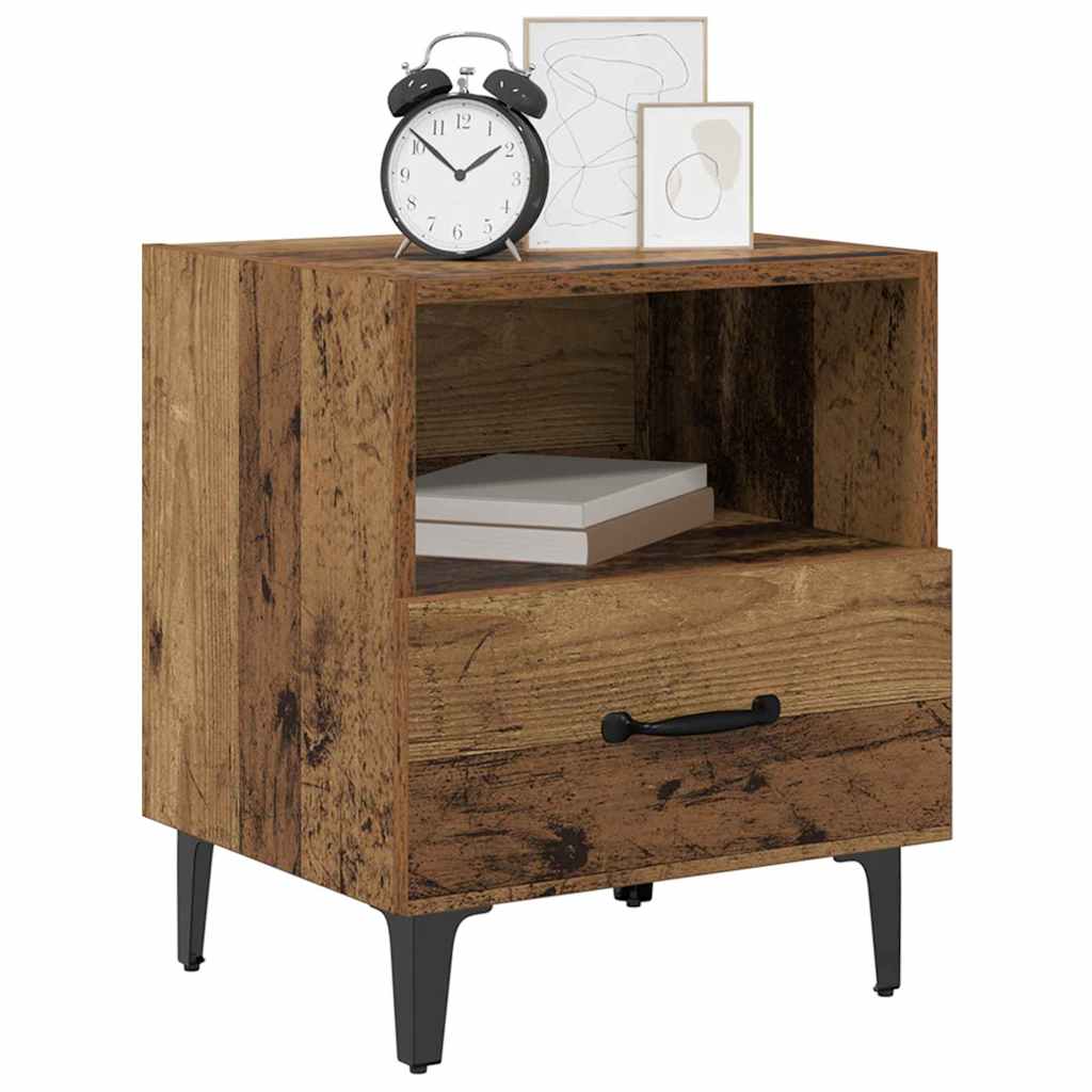Nightstand Reclaimed Wood Look 40 x 35 x 47.5 cm Engineered Wood