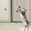 Cat Toy Interactive Cats Leak Food Feather Toys with Bell Hanging Door Scratch Rope Pets Food Feeder Dispenser Kitten Catnip Toy