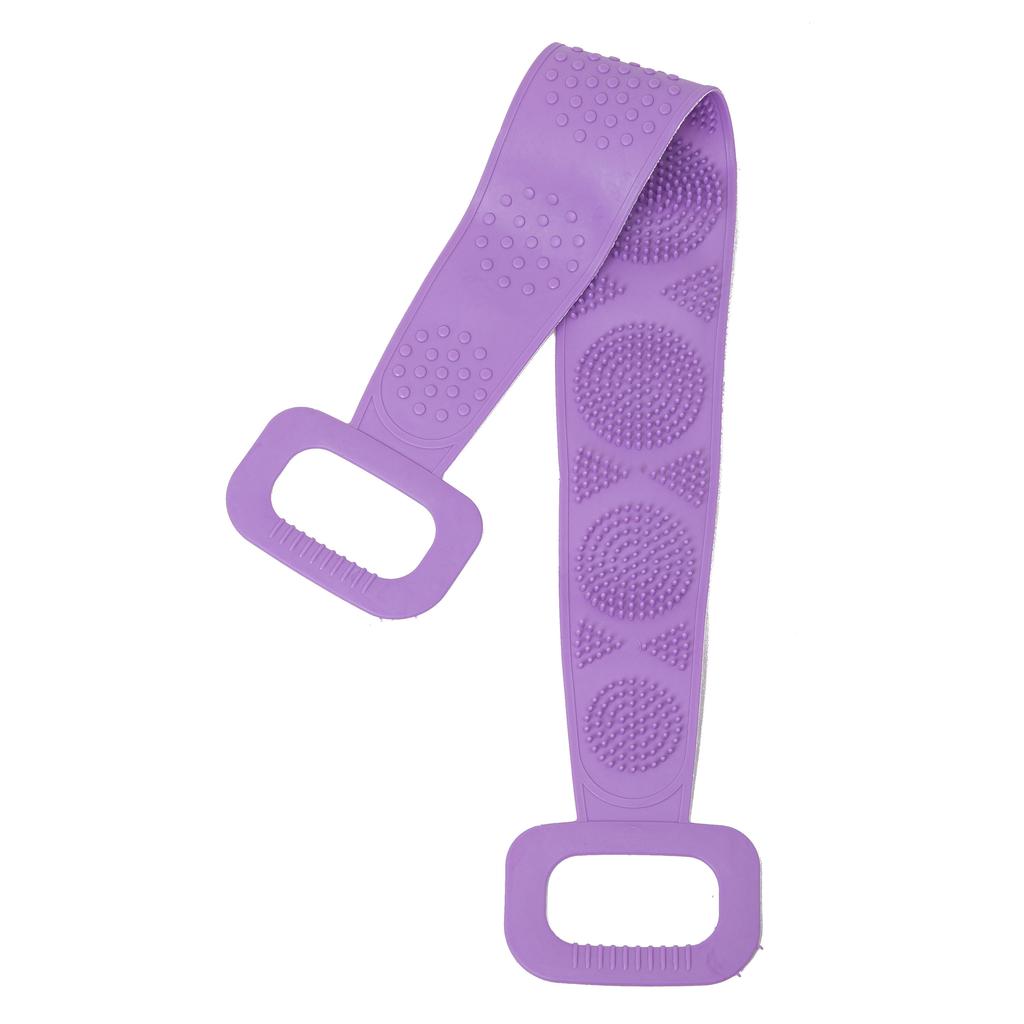 Silicone Body Scrubber Bath Brush, Exfoliating Shower Brush Bath Belt With Extra Long Strip And Handle For Easy Back Exfoliating, Rubbing Body Back