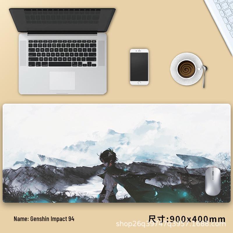 Очень большой коврик для мыши Genshin Impact Венти - Утолщенный аниме коврик для клавиатуры
