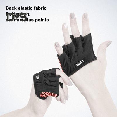 1 пара перчаток для фитнеса с эластичной подкладкой для ладоней, перчатки для тяжелой атлетики, для тренировок в спортзале, противоскользящие накладки на ручки, унисекс, перчатки с половиной пальцев