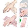 Women Sheer Lace Gloves Vintage Floral Wrist Gloves Fingerless Bridal Gloves for Derby Tea Party Opera Evening Prom Cosplay