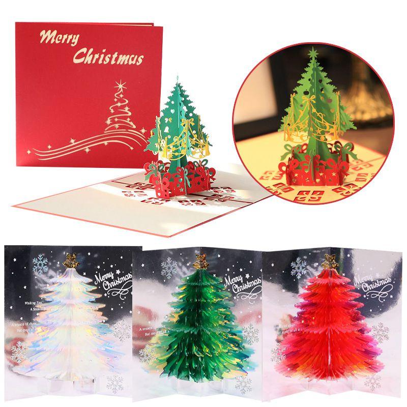 Объемная 3D рождественская открытка Санта Поздравительные приглашения Рождественская открытка Подарок Детям