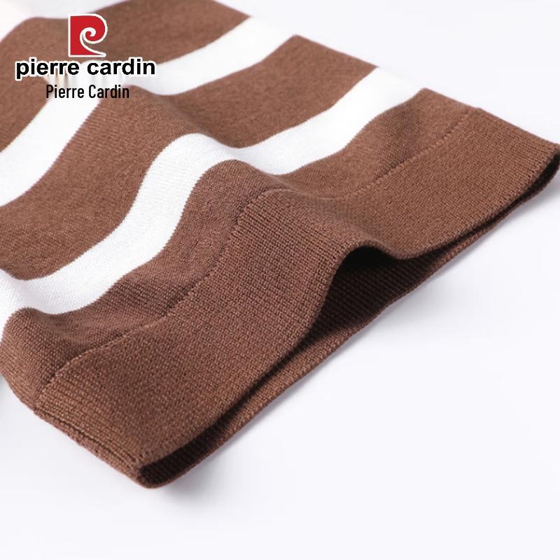 Pierre Cardin Мужская полосатая вязаная футболка из смеси лиоцелла