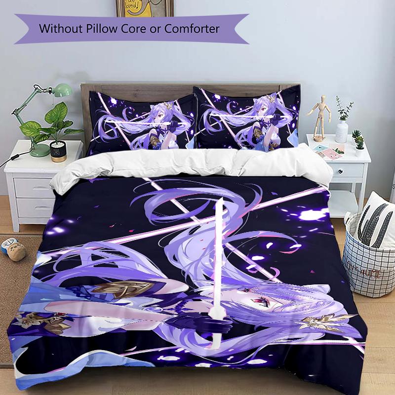 3Pcs Ethereal Sword Dance Bedding Set Soft Fabric Duvet Cover Pillowcases Christmas Xmas Halloween Gift 1 Duvet Cover 2 Pillowcase S168