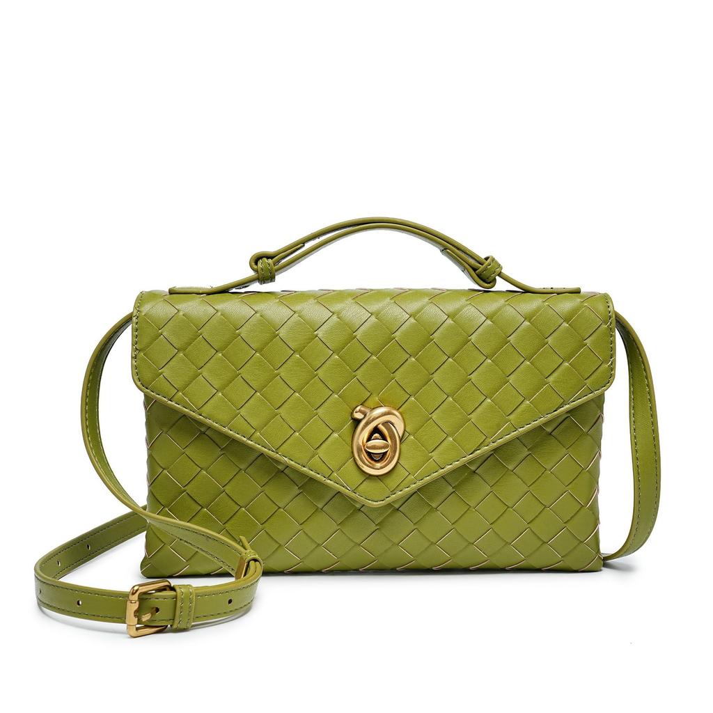 New Handwoven Small Square Bag Fashionable Women's Handbag Briefcase Large Capacity Shoulder Messenger Bag