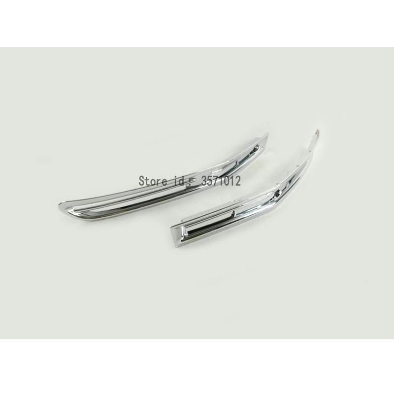 Car Front Head Fog Light ABS Chrome Cover Lamp Detector Frame Stick Trim For Toyota Highlander 2015 2016 2017 2018
