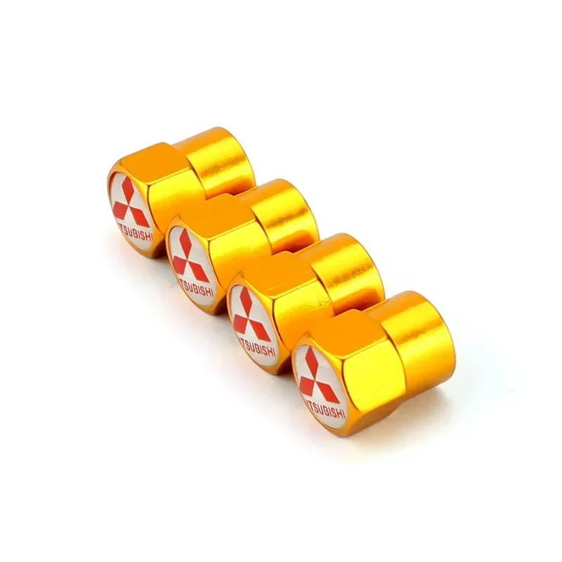 4pcs Car Wheel Tire Valves Tyre Stem Air Caps Cover For Mitsubishi Ralliart ASX Eclipse Galant Mirage Montero EVO Xpander Colt