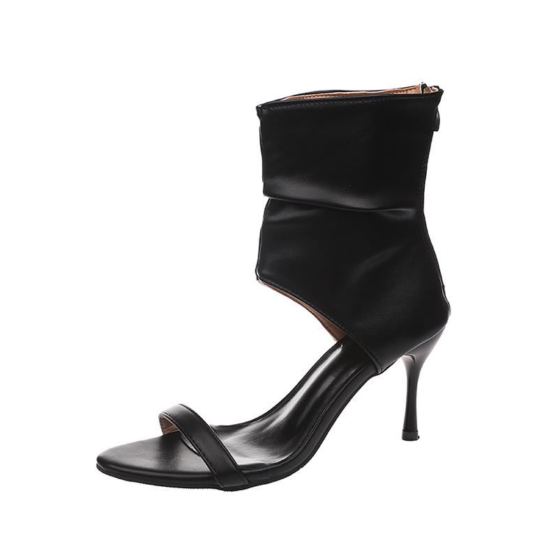 Женские босоножки на высоком каблуке, сандалии на щиколотке с открытым носком, дизайнерские летние женские крутые ботинки 2025 для платья, новые роскошные туфли-лодочки, женская обувь