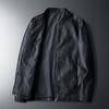 Мужская мотоциклетная куртка из искусственной кожи большого размера, весенняя новая тонкая куртка, однотонная куртка со стойкой, приталенная кожаная куртка