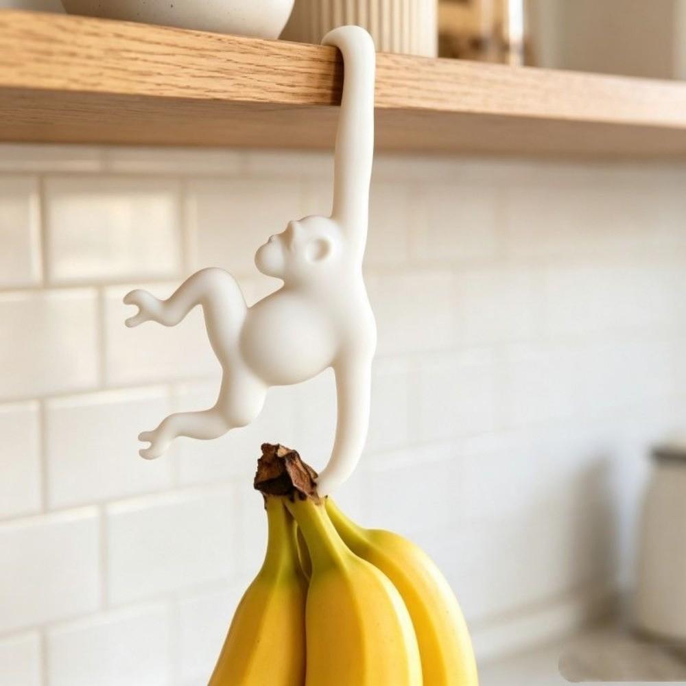 3D Printed Banana Hook Plastic Banana Holder Multi-functional Monkey Shaped Wall Hook Living Room