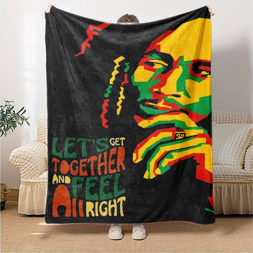 Bob Marley Blanket Soft Warm Cozy Great for Bed Couch Office Chair for All Seasons Modern Perfect Gift for Relatives and Friends