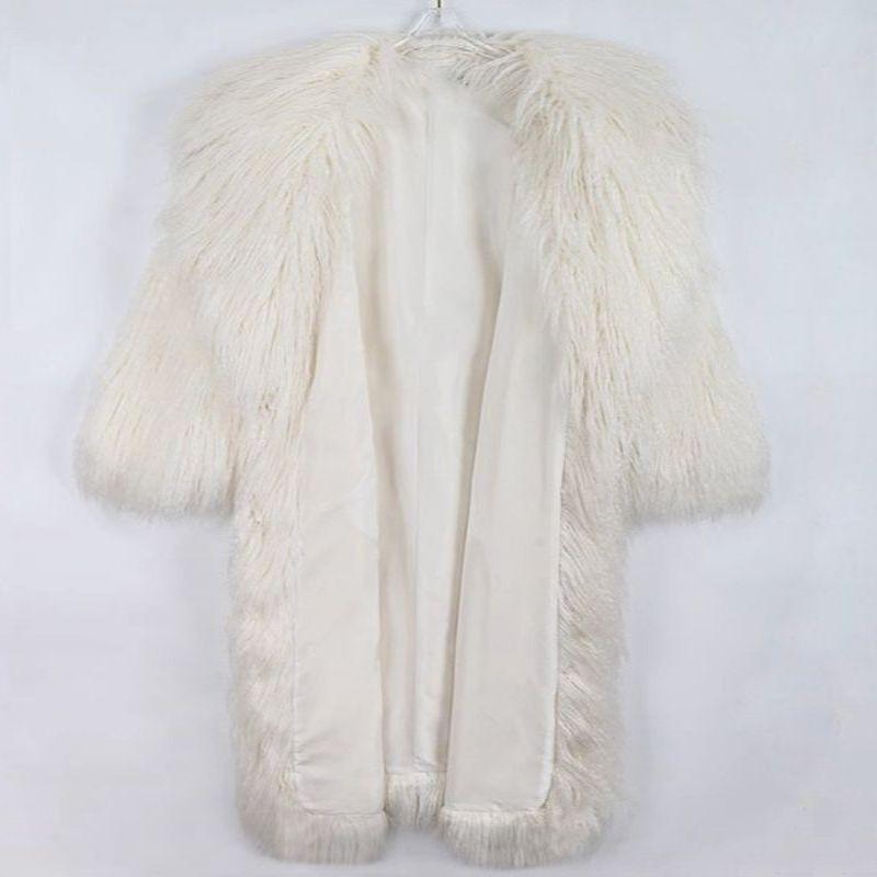 Women's Long Casual Loose And Warm Fur Coat In Large Size