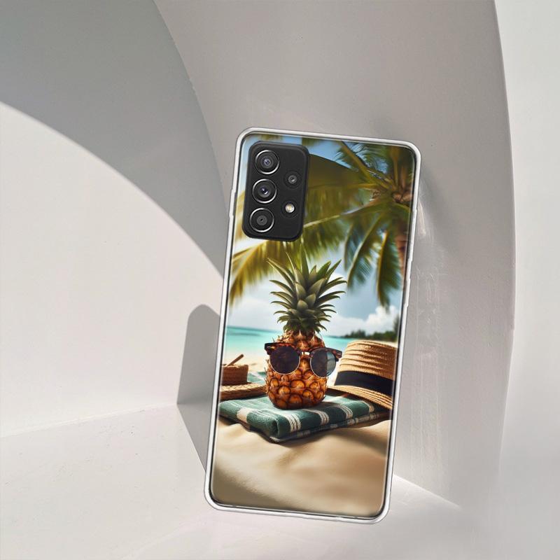 Чехол для телефона «Ананас» для Samsung A54 A57 A37 A17 A14 A15 A12 A24 A34 A55 A35 A25 A52S A07 A05S A04S A22 A32 A72 Galaxy N