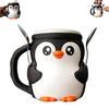 Ice Pint Holder Cute Penguin Ice Cream Pint Cozy with Spoon Slot And Snack Drawer Reusable Ice Cream Holder for Ice Cream Lovers