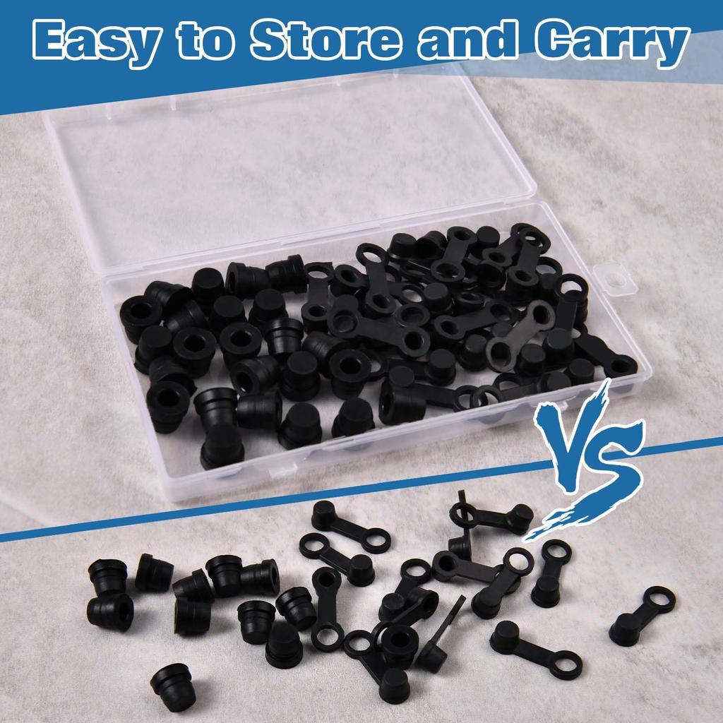 LEONTOOL 50 шт. Колпачок пресс-масленки, Черный колпачок штуцера прокачки тормозов, Автомобиль