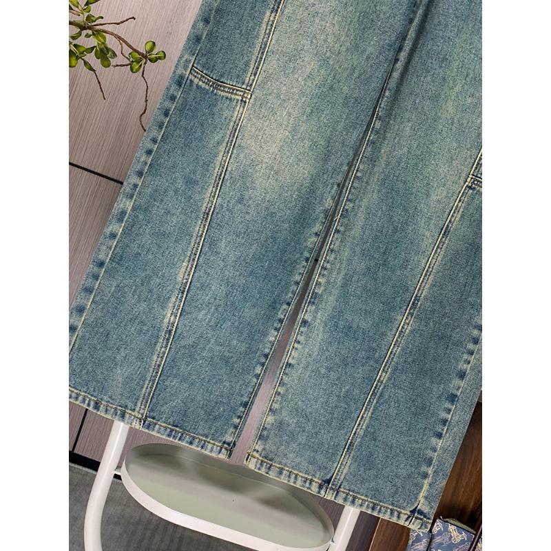 Dimanaf 2025 Большой размер Осенние Синие Базовые Эластичные Джинсы Новые Брюки Женские Свободные Джинсовые Широкие брюки Большие Повседневные Брюки 6XL