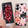 For Infinix Smart 20 4G Case New Fashion Flower Pattern Soft Black Silicone Phone Cover For Infinix Smart 20 Bumper Smart20 Para