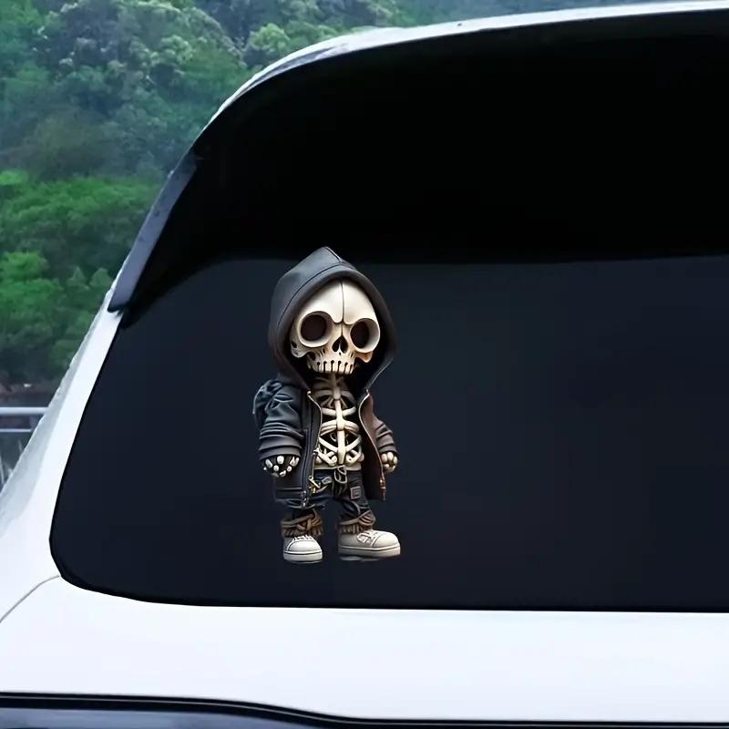 J483 # Автомобильная наклейка с черепом, виниловая наклейка, водонепроницаемая виниловая наклейка, автомобильные аксессуары, декор