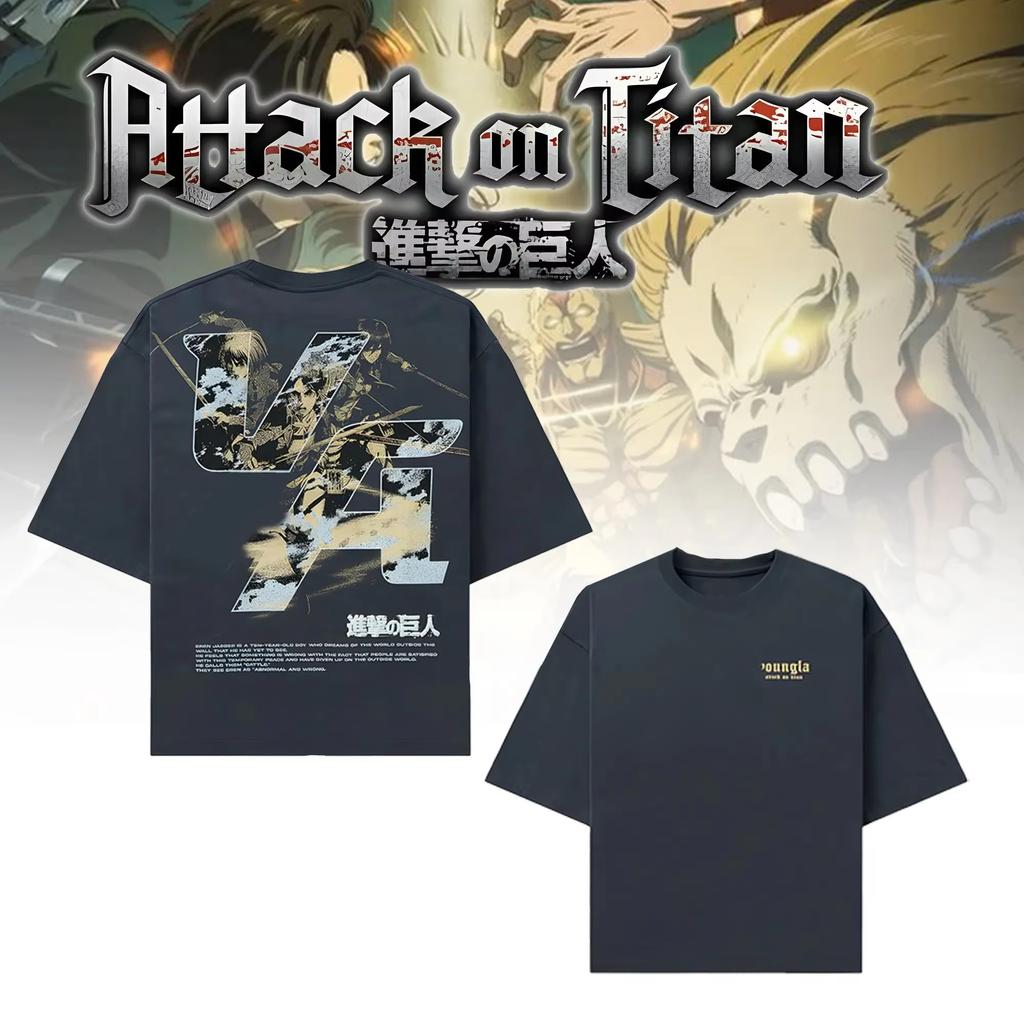 2026 Новые футболки Attack on Titan для мужчин и женщин Японские аниме футболки Новый дизайн Весна-Лето Базовый стиль