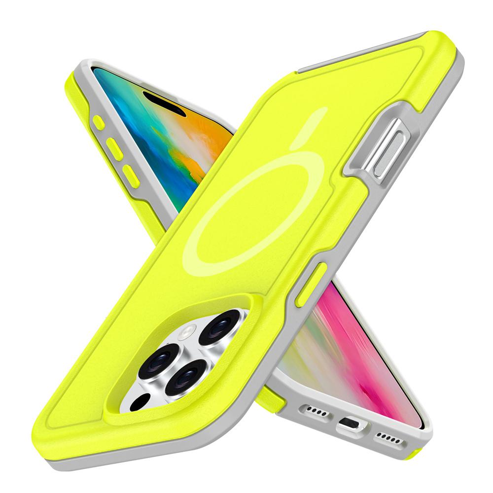Dual Layer Protection Armour Magnetic Phone Case For 16 15 11 12 13 14 Pro Max Luxury For Magsafe Shockproof Matte Cover