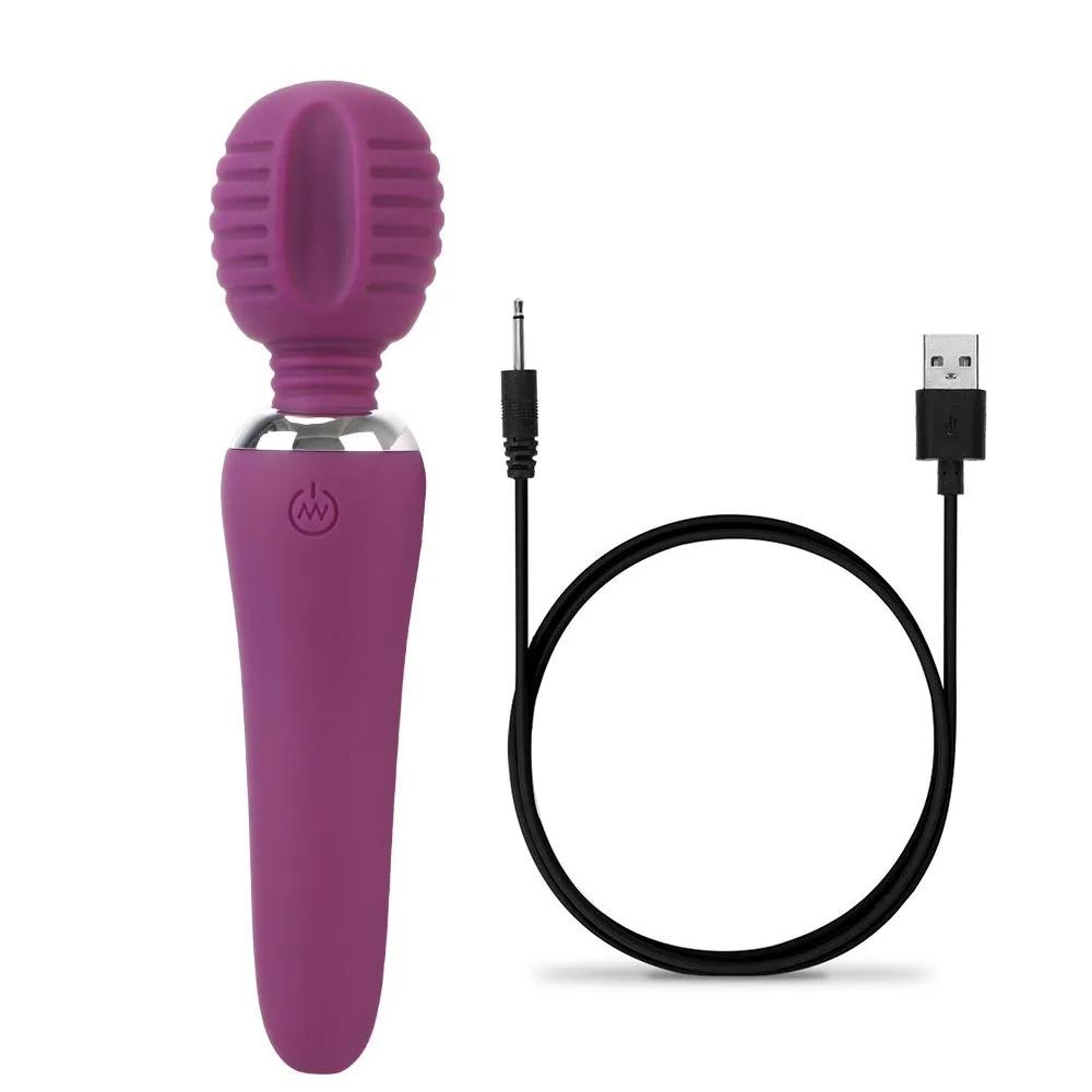 Pink Powerful Silent Vibrator Magic Wand Sex Toys For Women Female AV Anal Vibrator Clitoris Stimulator Dildo G-Spot Adult Toys