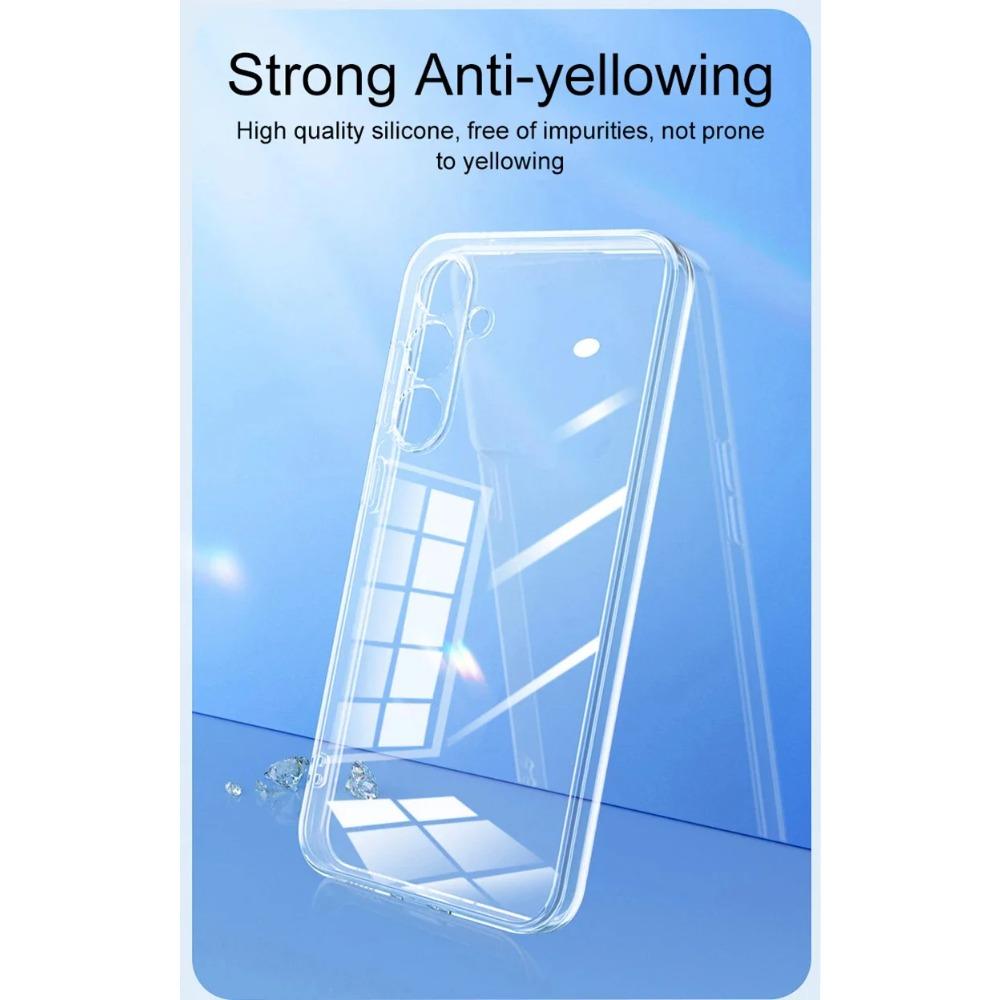 Прозрачный силиконовый мягкий чехол для Samsung Galaxy S24 S23 S21 FE S22 Plus A14 A34 A54 Ультратонкий прозрачный чехол из ТПУ