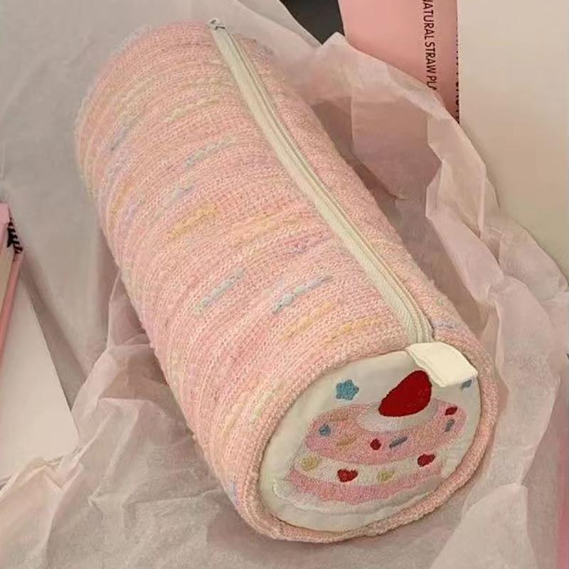 Cute Cartoon Strawberry Cake Pencil Case Kawaii Versatile Large Capacity Storage Bag School Supplies Fashion Stationery Box