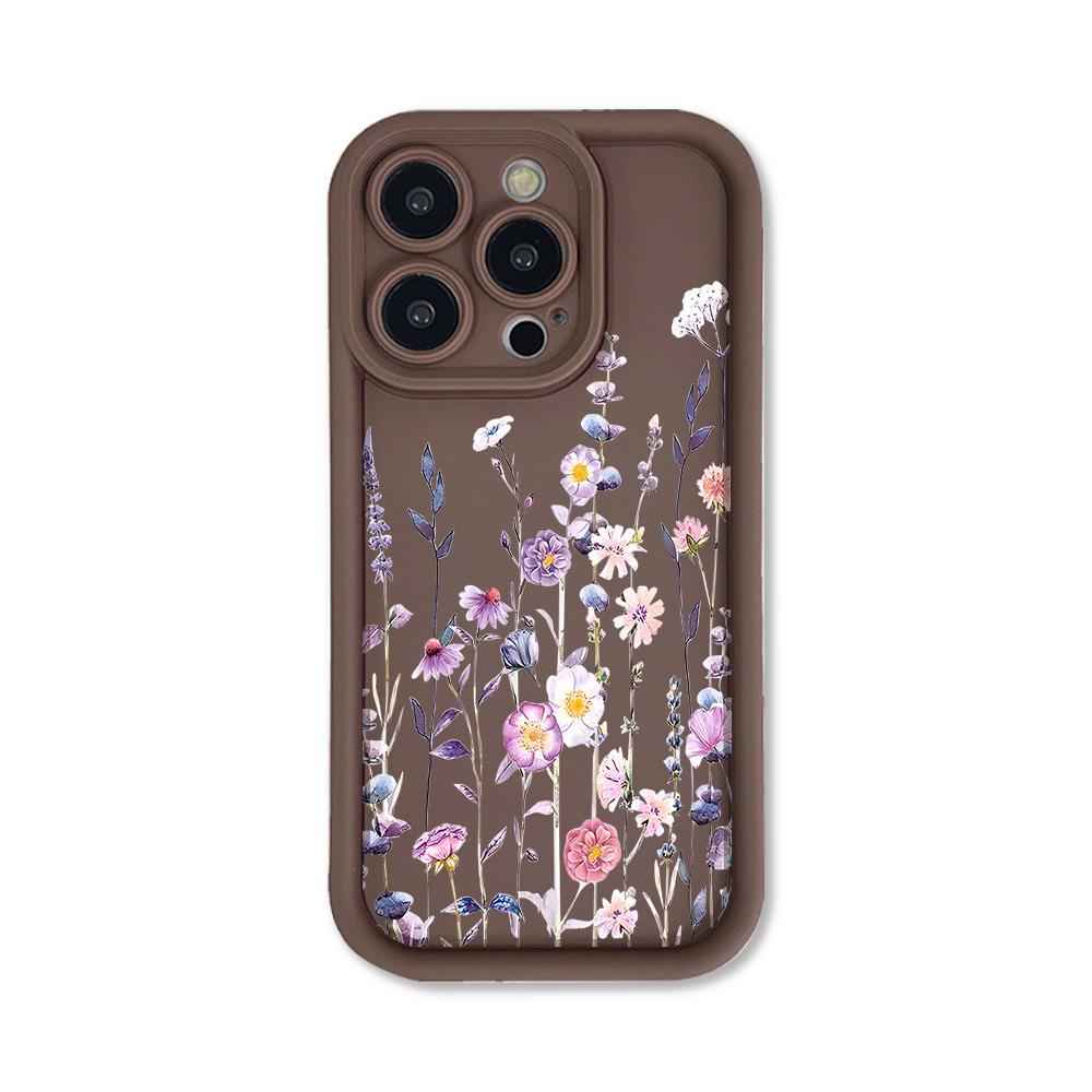 Модный силиконовый чехол для телефона с цветком для iPhone 16 11 12 13 14 15 Pro Max XS Max X XR 7 8 15 Plus SE 2022 женский мягкий защитный чехол для объектива камеры