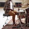 Drum Stool with Backrest, Height Adjustable Pneumatic Drum Chair, 360° Rotatable Heavy Duty Musician Stool for Studio Salon