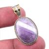 Natural Tiffany Stone 925 Solid Sterling Silver Gift TwoTone Pendant 1.50" E0s14