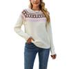 Women's Autumn and Winter Knitted Loose Pullover Casual Color Matching Sweater