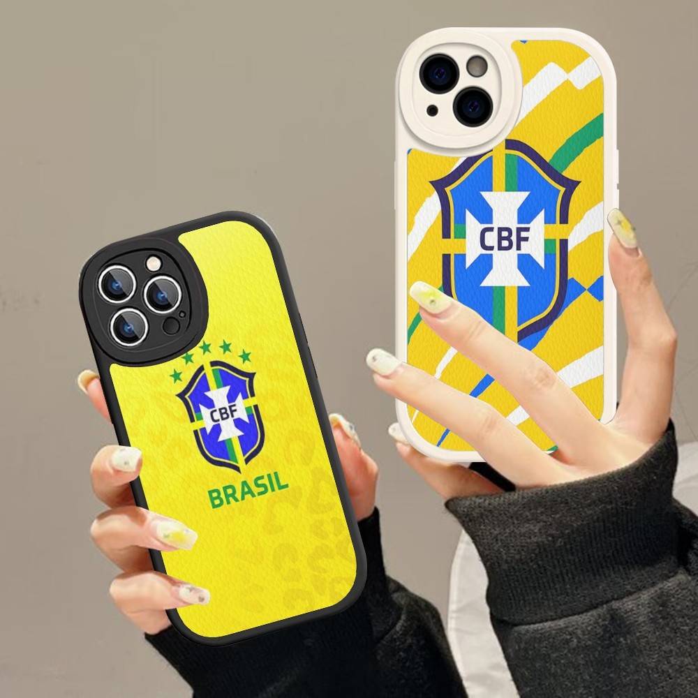 B-Флаг Бразилии Чехол для телефона из твердой кожи для iPhone 16 15 14 13 12 Mini 11 14 Pro Max Xs X Xr 7 8 Plus Fundas