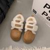 Women's Fur Mouth Lightweight Thick Sole Winter Insulated Fur One Snow Boots Anti-slip Cushioning Wear-resistant Casual Sports Cotton Boots