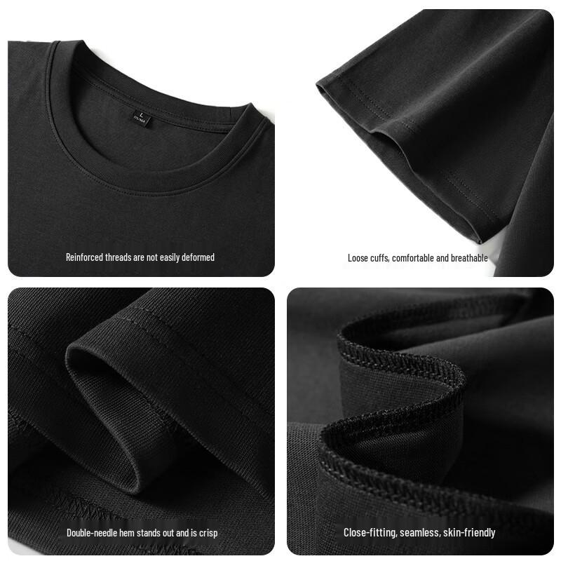 TonLion Men's 100% Cotton Short-Sleeve T-Shirt
