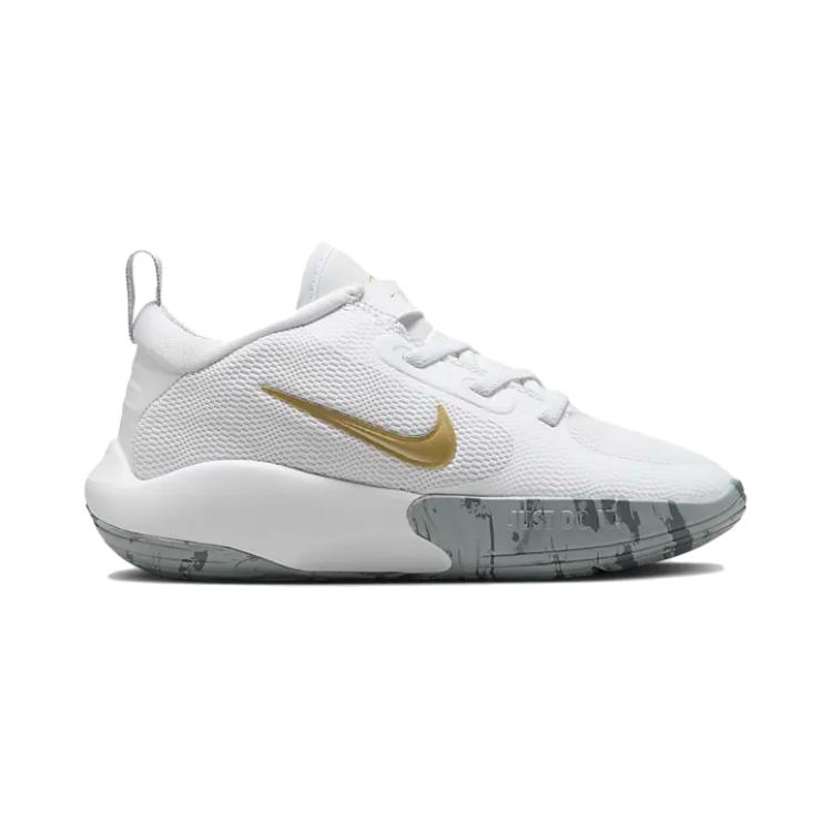 Nike ISOFLY Anti-Slip Wear-Resistant Low-Top Children's Basketball Shoes White Gray Children Aged 3-7 Years Old FQ7670-100
