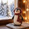Festive Indoor Decor for Windowsill Christmas Scarf Resin with Penguin Ornament Winter Animal Figurine Charming Crafts Garden Statue Holiday