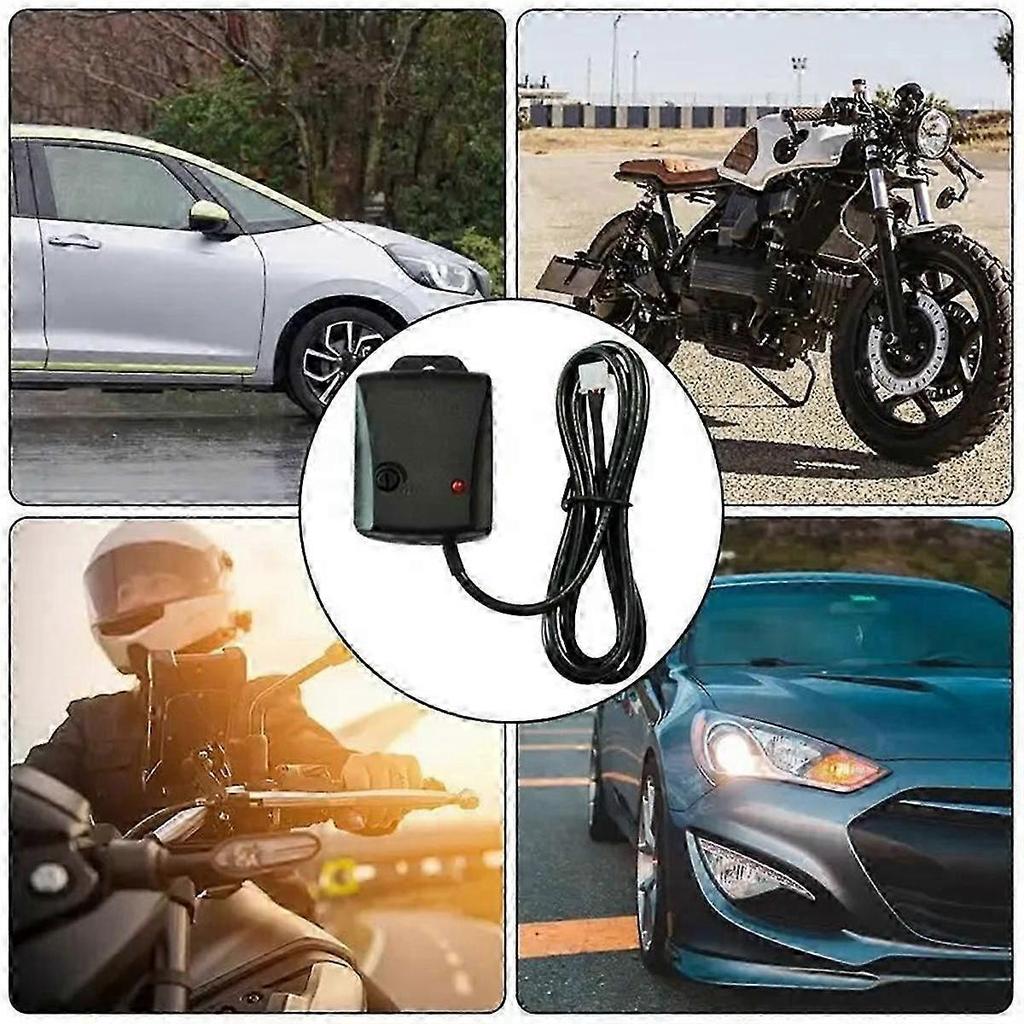 2Pcs Universal Automobile Motorcycle Car Vibration Sensor with Anti-Theft Alarm Function and Adjustable Induction for Enhanced Security