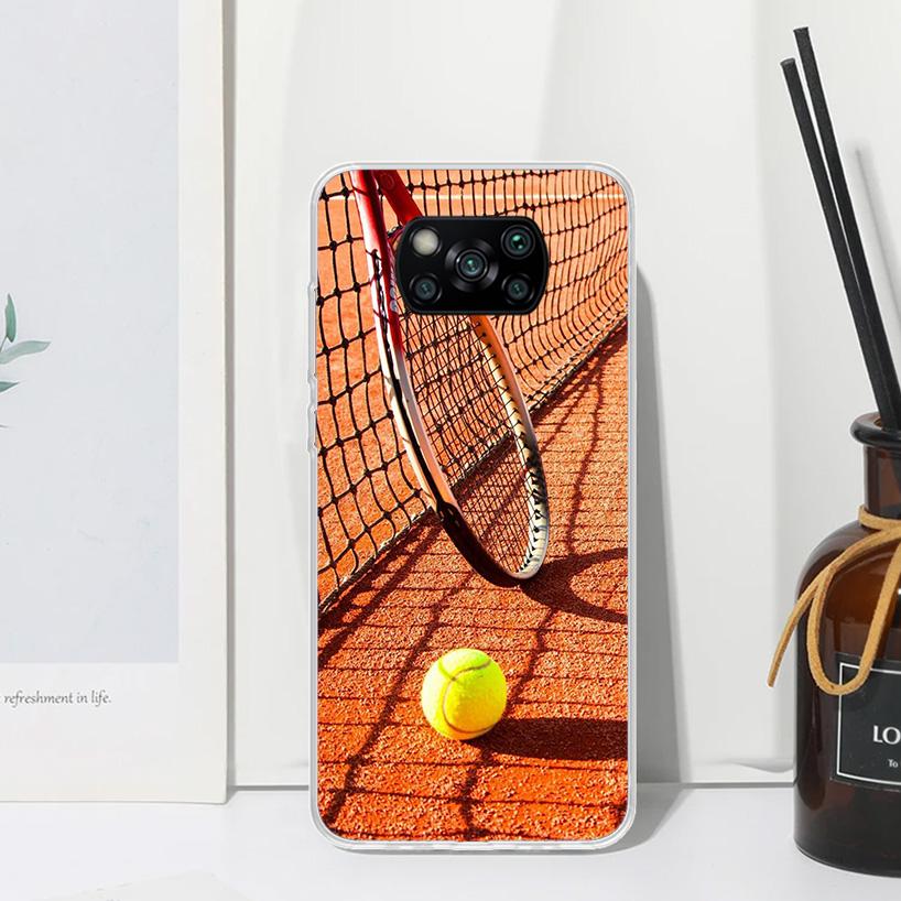 Tennis Sport Phone Case For Xiaomi Poco X7 X6 X5 M7 M8 Pro F7 Ultra Redmi 15C 15 13C 13 12C 12 10 10C 10A Art Fundas Poco X7 X6