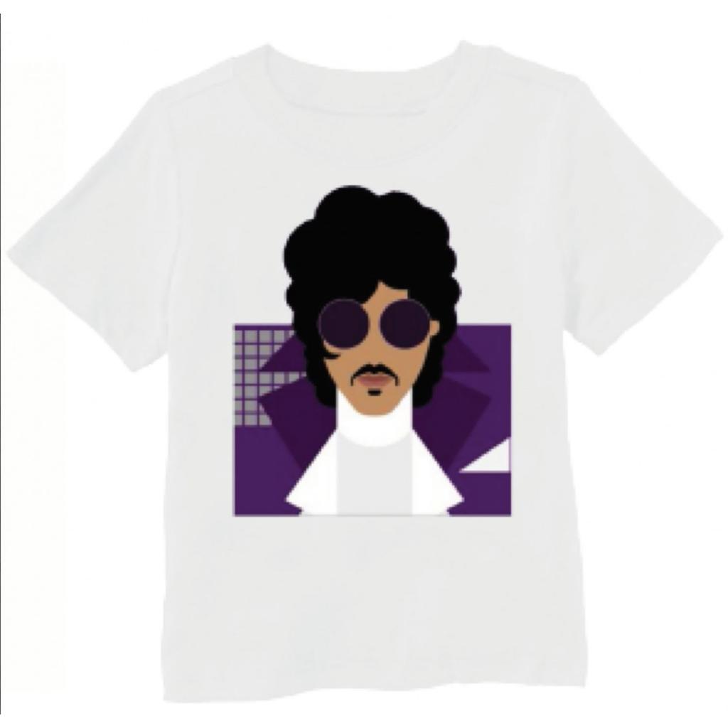 Men's Prince Cartoon Sunglasses T-shirt Medium White