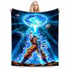 Anime Style Hero with Energy Blast Blanket for Bedroom Decor Blanket, Suitable for Use In the Bedroom, Living Room, On the Sofa