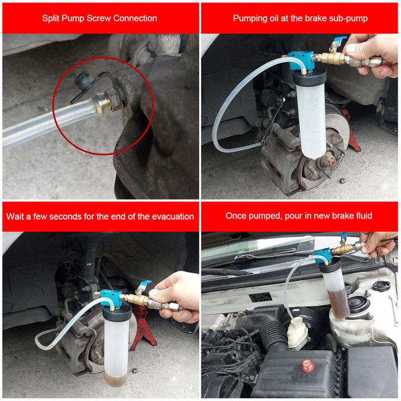 Car Brake Fluid Oil Change Tool Hydraulic Clutch Oil Pump Empty Exchange Drained Kit Car Brake Fluid Oil Pump for Car Motorcycle