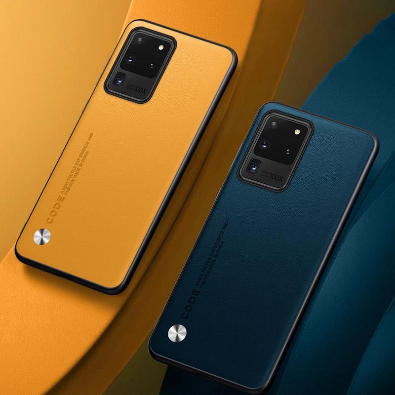 Роскошный чехол из искусственной кожи для Samsung Galaxy S20 Ultra S20 Plus S20 FE 5G, задняя крышка, матовый силиконовый защитный чехол из ТПУ, чехол для телефона