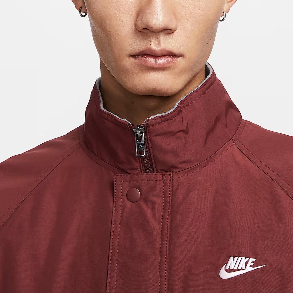Nike Куртка Club Futura однотонная, с воротником-стойкой, свободного кроя, с длинными рукавами, мужская куртка FZ0657-619