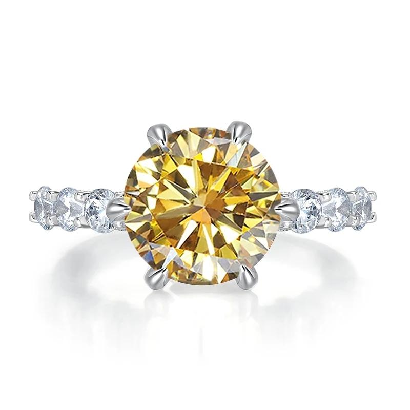 Bague Ringen 2026 Новый 925 Серебро 5 Карат Огненный Разрез Аврора Шесть Лапок Кольцо Женское Богатая Женщина Старшее Кольцо