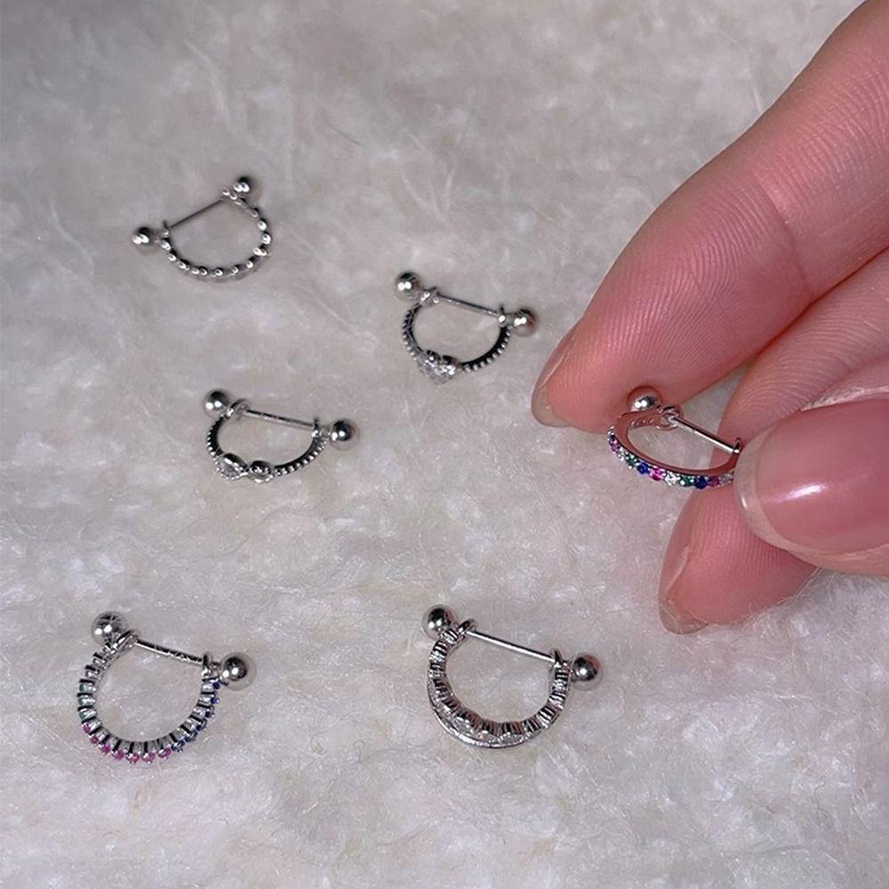 Ювелирные аксессуары CZ Серьги Пирсинг Ювелирные изделия Хрящевая спираль Винтовые серьги